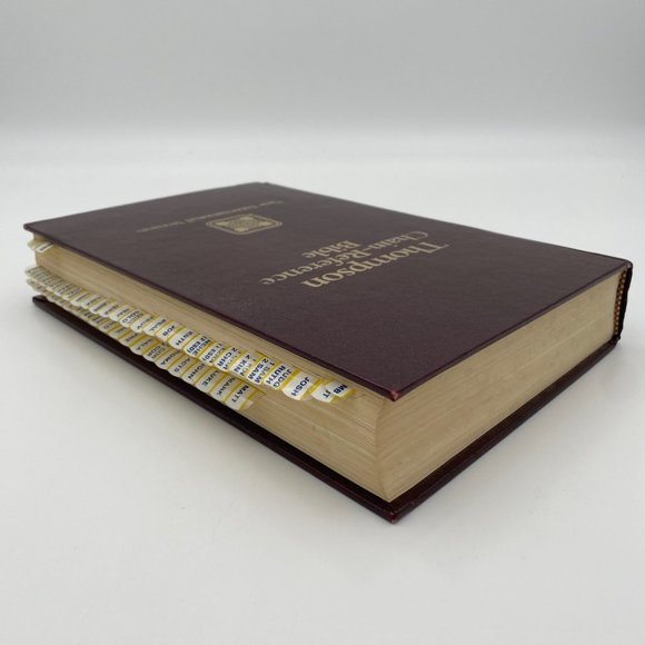 Thompson Chain Reference Bible NIV Frank Charles Thompson 1983 Red Hardcover Tab - Picture 4 of 9
